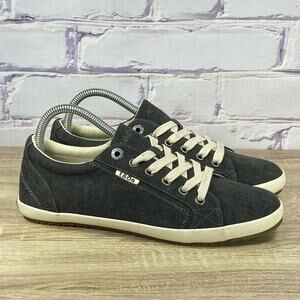 Taos Star Charcoal Canvas Sneakers Women's Size 9 Casual Lace Up Shoes